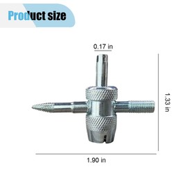 LHDOS 2PCS 4-Way Tire Valve Core Removal Tool, 4-in-1 Universal Valve Wrench Multifunctional Tire Valve Tools, Valve Core Tool Auto Tire Stem Core Remover Installer for Car Bicycle Bike Tire Repair
