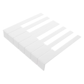Vaguelly 52pcs Piano Keytops White Piano Keytops with Fronts Piano Key Replacements,Piano Keys Flats Repair Tools