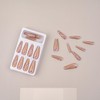 Press on Nails Long Coffin False Nails Brown Fake Nails