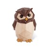 Animal Owl Wood Grain Polyresin Suora Money Box