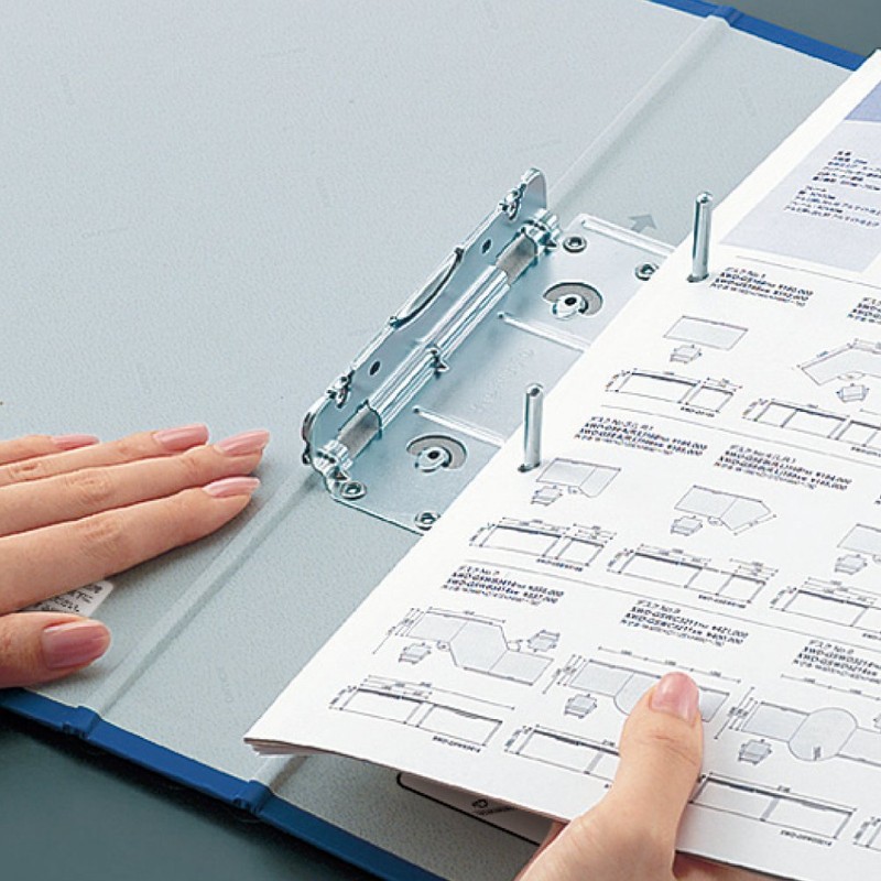 コクヨ ファイル パイプ式ファイル Kファイル A5縦 青 40mm 400枚 2穴 フ-E842B