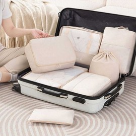 7-Piece Travel Pouch Set, Auxiliary Bag Organization, Accessory Storage, Travel Pouch Bag / 여행용 파우치 7종세트 보조가방 정리 소품 수납 여행용파우치백