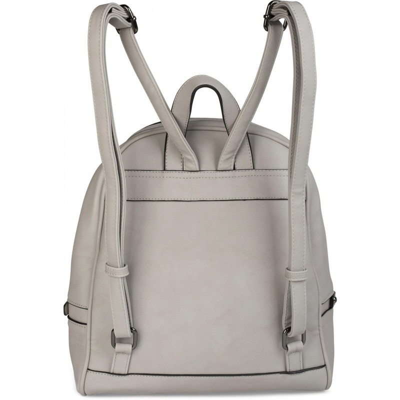 styleBREAKER leatherette backpack handbag with zips, noble style, rucksack, bag,