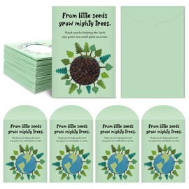 MotiMind 100 Pcs Earth Day Party Favors Seed Envelope Kraft Bag with Window Resealable thicken Seed Storage Packets Seed Packets Envelopes Wildflower Seeds Packets for Earth Day (No Seeds)