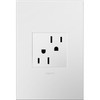 Legrand adorne 15A Tamper-Resistant Outlet With Matching Wall Plate (White