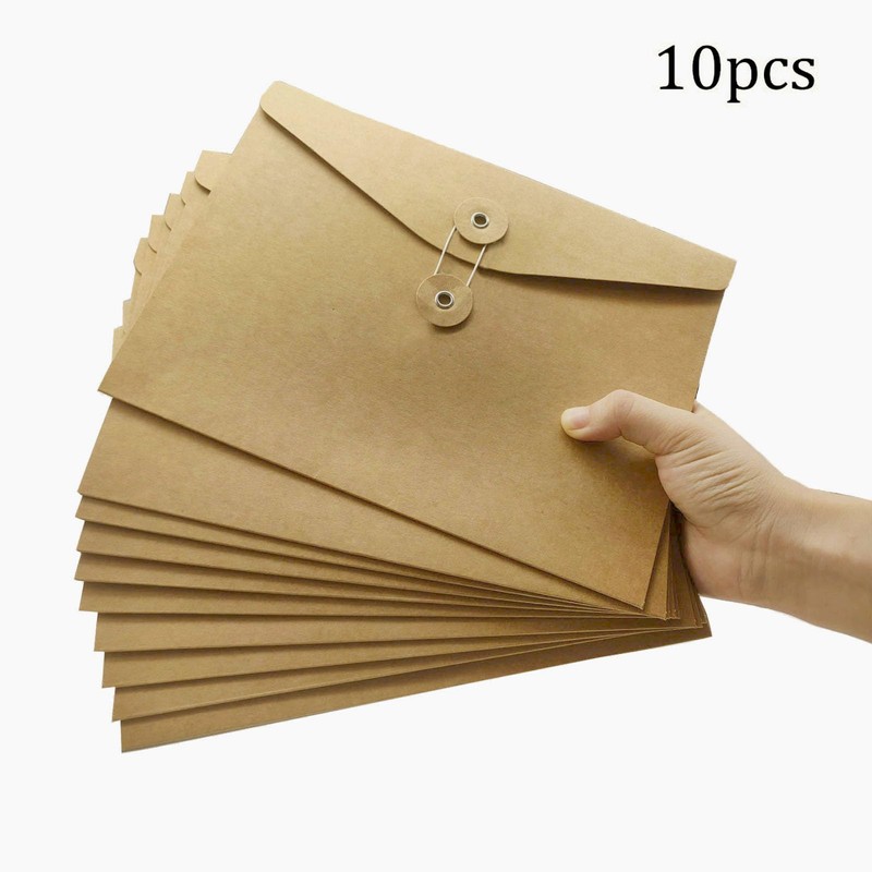 Pack of 10 A5 Document Wallet Presentation Folder Cardboard File