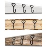 FUXXER Rustic Iron Hooks Cast Iron Heart Design Coat Hooks