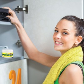 OdoBan Real Citrus Solid Odor Absorber Eliminator, 8-Pack, 8 Ounces Each, Lemon Scent