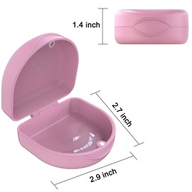 JJOVCE Retainer Case,Orthodontic Mouthguard Case Dental Retainer Case (Black)