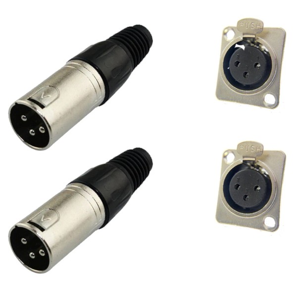 PROCRAFT (2 EACH) PROCRAFT PC-TX004 3-PIN XLRM Cable Mount &