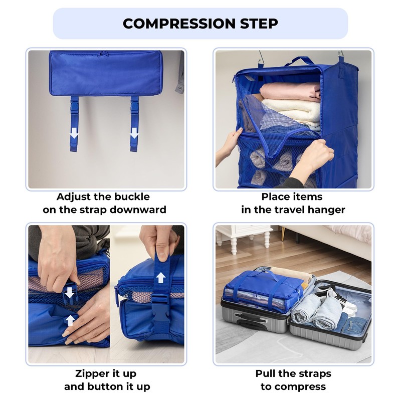 GRANNY SAYS Hanging Packing Cubes for Travel, Large Portable Hanging