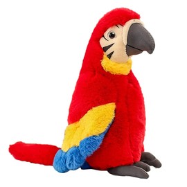 Bird Parrot Plush Toy, 25 cm, Cute Plush Macaw Parrot Stuffed Toy, Cuddly Toy, Plush Toy, Plush Bird Plush Cushion, Toy Children's Room Decorative Cushion, Birthday Gift for Children Adults
