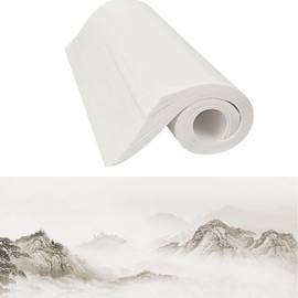 100 Sheets Chinese Ink Painting Sumi Drawing Paper Practice Xuan Rice Paper for School Brush Writing Drawing Supplies-34 x68cm