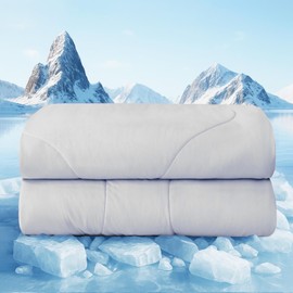 Yuncojin Cooling Comforter, Cold Blankets for Hot Sleepers and Night Sweats, Washable Lightweight Comforter，Smooth, Breathable, Soft and Comfortable (Gray, Twin)