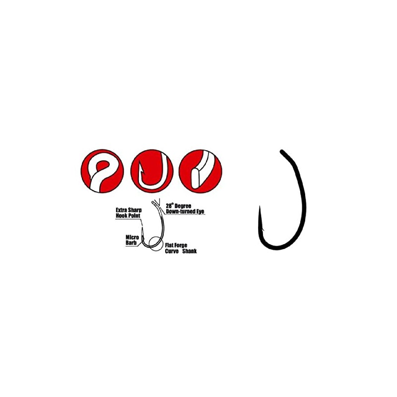 Gamakatsu Snagger Hook - 10 Carp Hooks for Fishing Carp