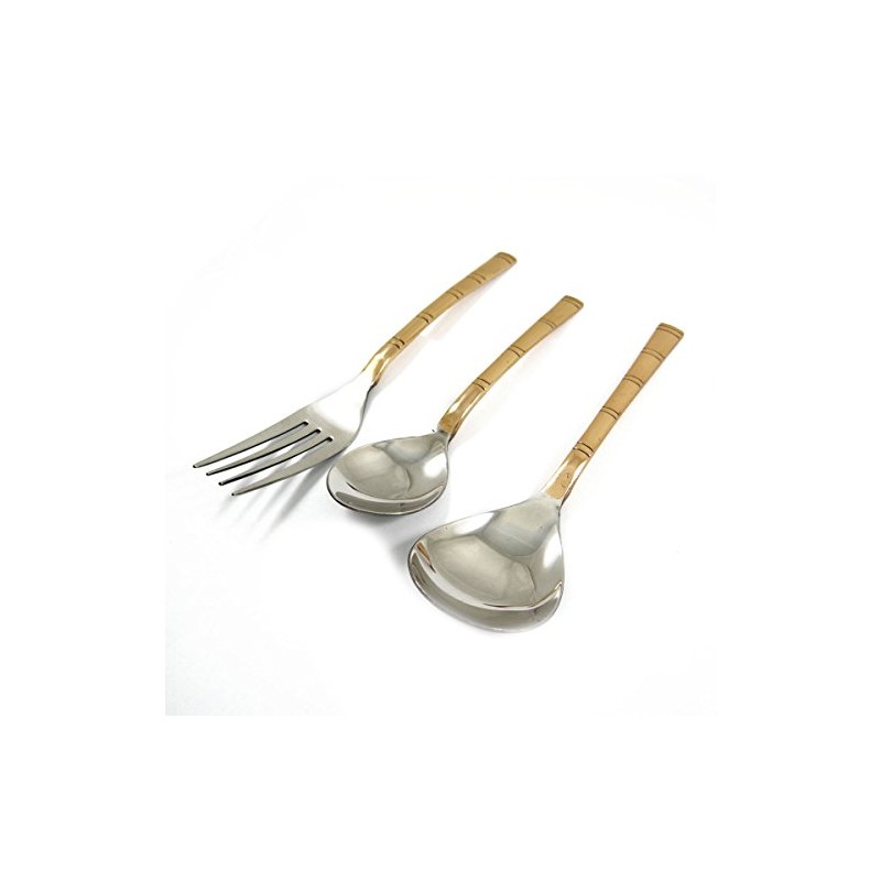 IBA Indianbeautifulart Copper Steel Cutlery Set of 3 Pcs Serving