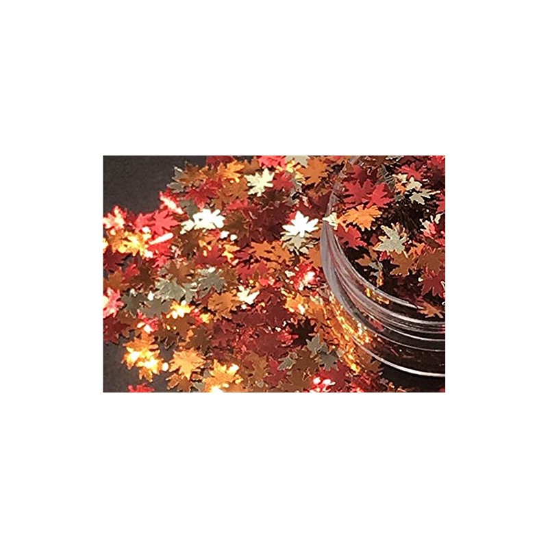 Nail Art Autumn Maple Leaf Holo Mixes 5mm (577 -