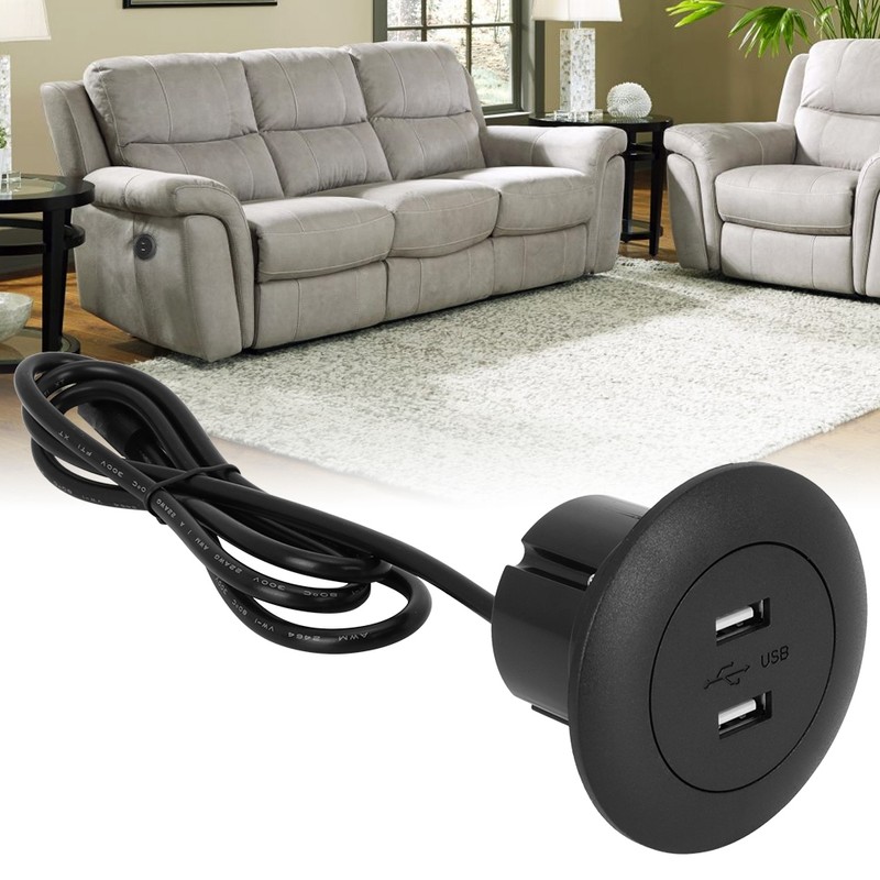 Power Socket Dual USB Phone Charging Port for Power Recliner