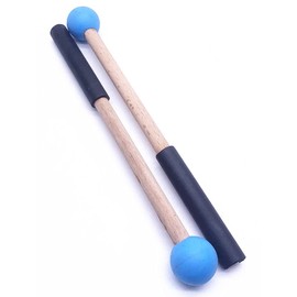 Jiayouy 8 Inch Rubber Head Percussion Mallets Sticks for Tongue Drum, Xylophone,Glockenspiel, Woodblock, Bell Pack of 2 Blue