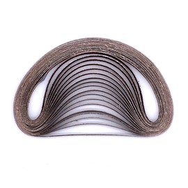 3/8 x 21 Sanding Belt,Aluminum Oxide Abrasive Sanding Belt for Makita 3/8 x 21 File Sander,3 Each of 40 80 120 150 240 400 Grit, 18-Pack