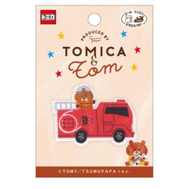 Pioneer Tomica Tsumupappa Fire Engine with 1 Patch (Height x Width x Width) 1.6 x 2.1 inches (40 x 53 mm), Seal/Iron, Dual Use Type TOM650-TOM61