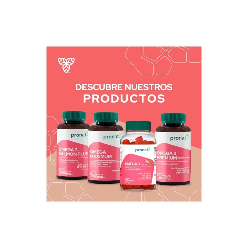 PRONAT | Omega 3 Infantil, Suplemento Alimenticio, 120 Gomitas con