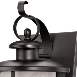 Westinghouse Lighting 6674200 Senecaville One-Light Exterior Wall Lantern, Weathered Bronze Finish on Steel with White Alabaster Glass 16 Inch