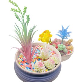 Woohome Artificial Plants, 18 PCS Artificial Succulent Plants, Fake Succulent Unpotted Faux Succulent Assortment in Flocked in Different Type for Birthday Home Decor Indoor Wall Garden DIY