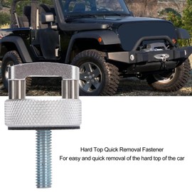 Universal 6PCS Hard Top Quick Removal Fastener Thumb Screw with D Rings,Compatible with Jeep Wrangler JK JT 2007 to 2018 (Silver)