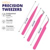 SIVOTE Lash Tweezers, Pack of 3 Stainless Steel Tweezers for