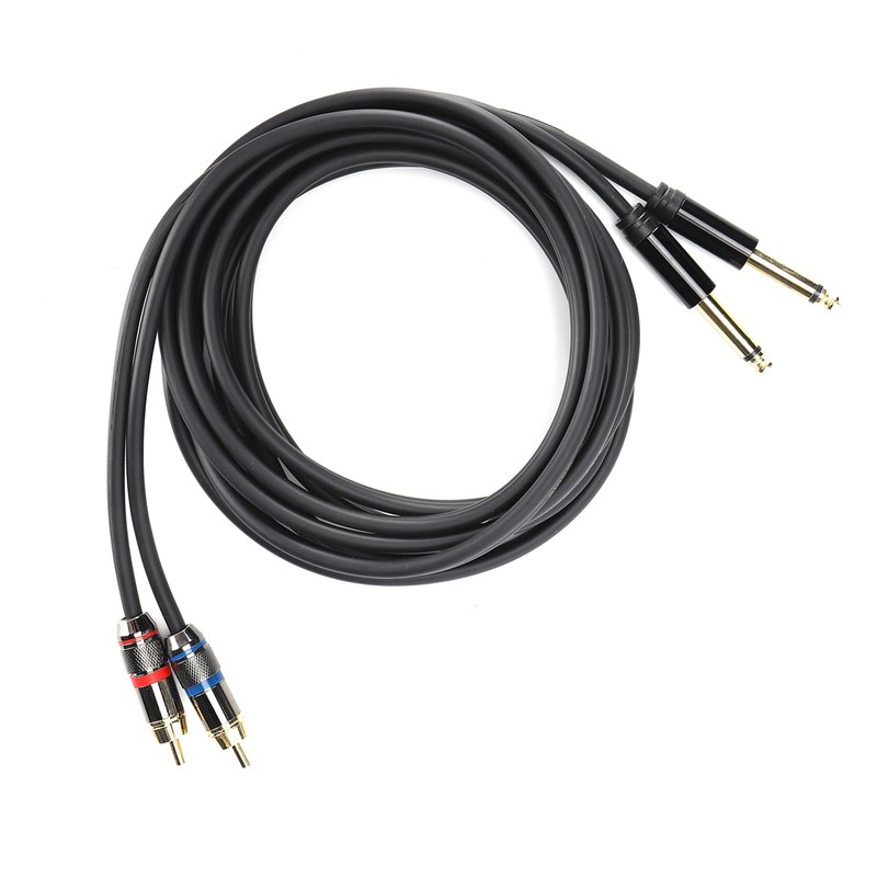 JORINDO Dual 6.35mm Male to Double RCA Male Cable Audio