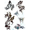 11 Sheets Temporary Gold Silver Turquoise Tattoos Metallic Tattoos Flash