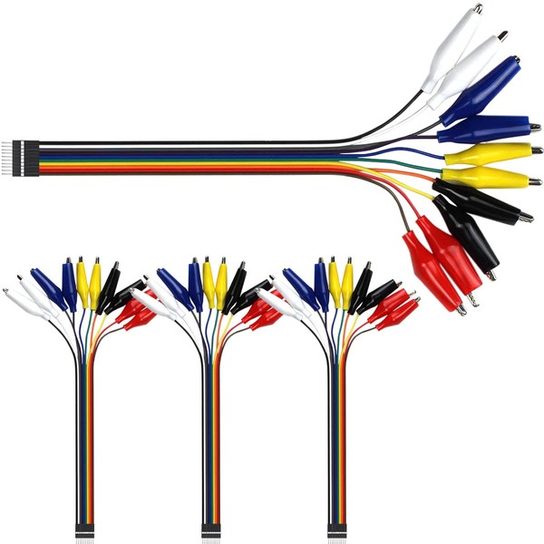 Xiatiaosann Crocodile Clips on Jump Wire Test Leads Breadboard Jumper
