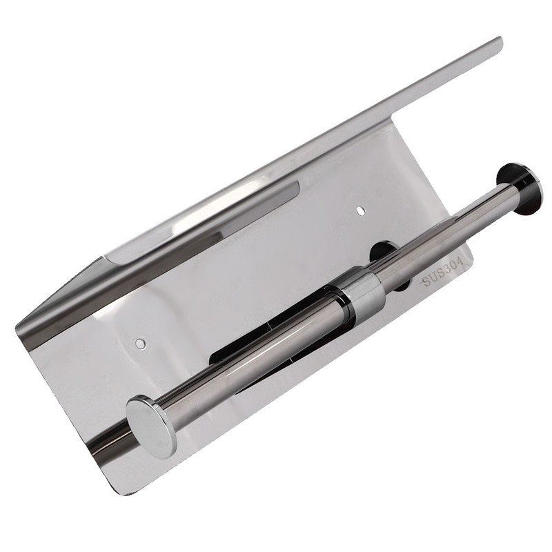 Toilet Paper Holder Dual End Wall Mounted Toilet Roll Holder