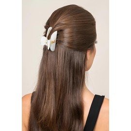 Fohufo Initial Cute Hair Clips - White Letter Elegant Hair Claw Clips, Fashion Glitter Claw Clips Durable Hair Clips, Wedding Gift, Bridesmaid Gifts, Birthday Gifts, Christmas Gift, Letter K