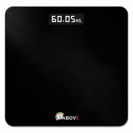 1ABOVE Digital Bathroom Scale, Electronic Scales Weighing Scale, Auto On/Off Function, LED Display for Superior Visibility, Switch Units Kg-lb, Max Capacity 180kgs, Weight Machine for People- Black