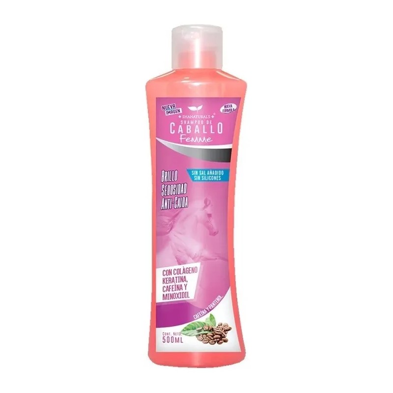 Shampoo Caballo 500ml Original Mujer Con Colageno Shanatural