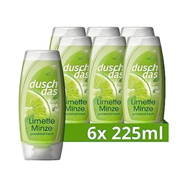 Duschdas Duschgel Limette Minze Duschbad mit Fresh-Energy-Duftformel sorgt fr einen erfrischenden Start in den Tag 6 x 225 ml