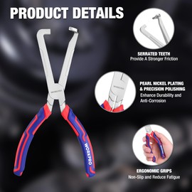WORKPRO Electrical Disconnect Pliers, 8 Inch Automotive Electrical Connector Pliers with Ergonomic Handle, Fixion Tools Pliers, Automotive Plug Removal Tool for Car Fuel Pump, Spark Plug