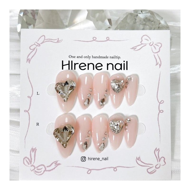 Syrup Heart Drop Nail - Oval / 시럽 하트 드롭