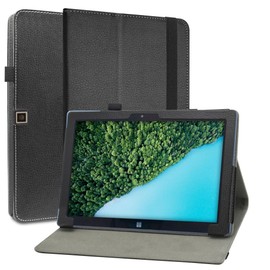 MAMA MOUTH Compatible with Fusion5 FWIN232 PRO N5 Case,Slim Folio Folding Stand PU Leather Cover for Fusion5 FWIN232 PRO N5 10.1 Inch Tablet,Black