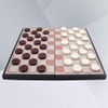 TOYANDONA Draughts Board Games Wooden Draught Magnetic Checkers Board Game