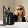 AfitLulu Backpack Purse for Women, Quilted Backpack with 3 Zip