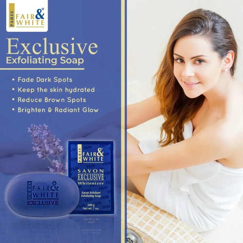 Jabón Exfoliante Aclarante Corporal Fair & White