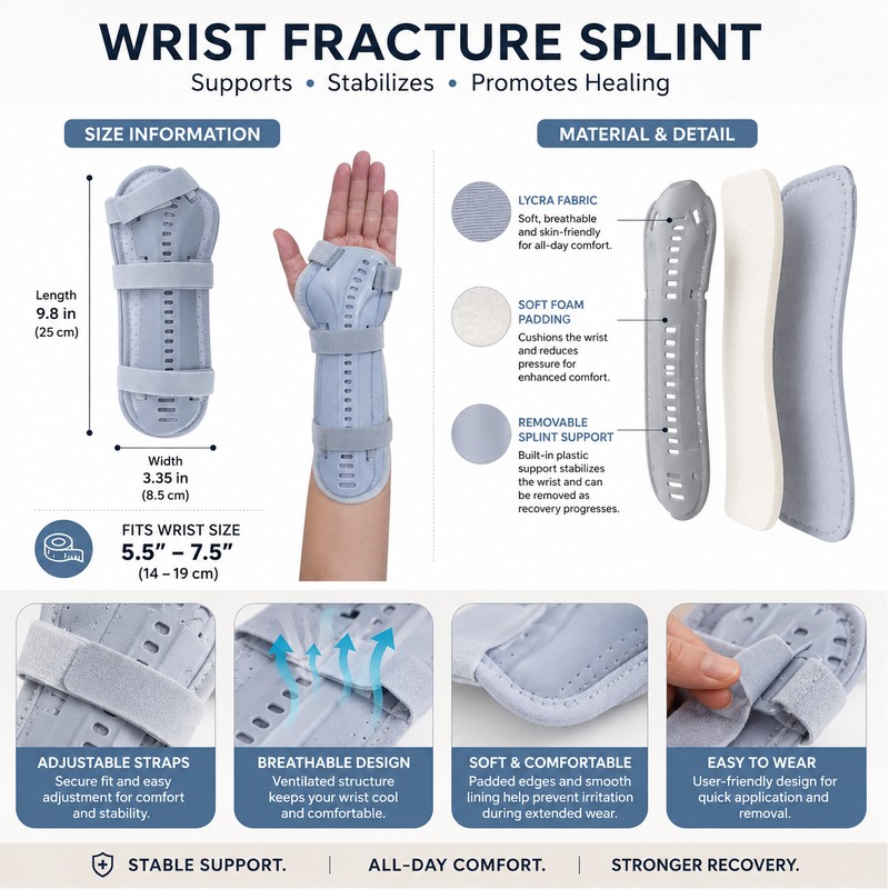 Adjustable Wrist Support Brace for Daily Stabilization – Breathable LYCRA