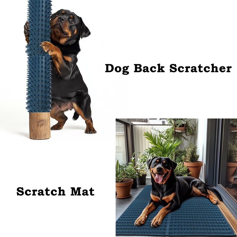 Horse Scratching Post Pad 2-Pack, Dog Scratch Pad, Cow Scratching