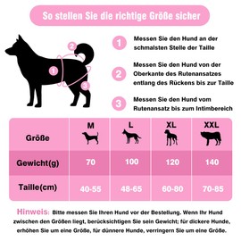 Pack of 3 Reusable Dog Nappies for Female Dogs, Highly Absorbent, Washable, Environmentally Friendly, SOARFLY Heat Pants for Female Dogs, Incontinence, with Cute Patterns, Size M