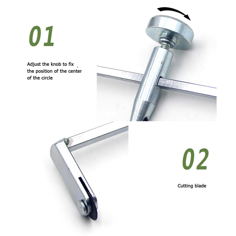 Jadeshay 40cm Circle Cutter for Plasterboard Notching, 400mm Max Diameter