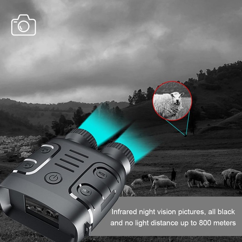Djioyer Night Vision Goggles, 1080p Infrared Night Vision Binoculars, 5x