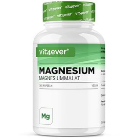 vit4ever Magnesium Malate - 365 Capsules - 2000 mg of which 300 mg Elementary Magnesium per Daily Serving - 4 Month Supply - High Dose Magnesium Malate - Vegan